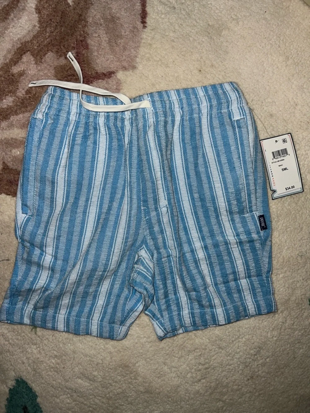 NEW Univibe Short Sleeve Boys Matching Set Button Down with Drawstring Shorts